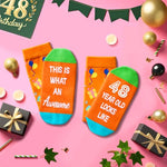 48th Birthday Gifts for Women Men Her Him, Best Gifts for 48 Year Old Woman Man, 48 Year Old Socks for Female Male