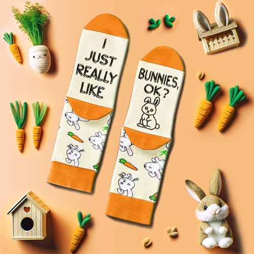 Funny Easter Gifts For Kids Bunny Gifts Girls, Silly Easter Socks Young Girls Boys Rabbit Socks