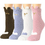 Funny Bear Gifts for Women Gifts for Her Bear Lovers Gift Cute Sock Gifts Fuzzy Bear Socks