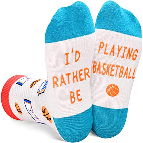 Cute Ball Sports Socks for Sports lovers, Unisex Basketball Socks for Men Women, Funny Basketball Gifts for Basketball lovers, Perfect Women Men