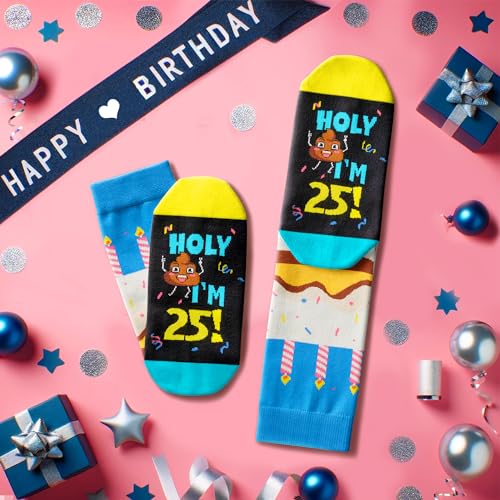 25th Birthday Gifts for Her Him, Gifts for 25 Year Old Women Men, Best Cool 25th Birthday Gifts Socks for Male Female