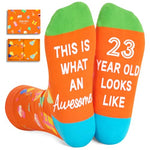 23 Year Old Girl Boy Gifts, Gifts for 23 Year Old Woman Man Female Male, Birthday Socks for Her Him