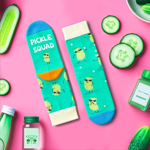 Kid'S Socks Pickle Socks For Boys Girls 7-9 Years, Crazy Fun Funny Socks, Pickle Squad