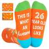 26 Year Old Girl Boy Gifts, Gifts for 26 Year Old Woman Man Female Male, Birthday Socks for Her Him