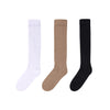 Slouch Socks for Women Girls - Scrunch Socks for Women Pack, Long High Tube High Socks White Black Tan 3 Pairs