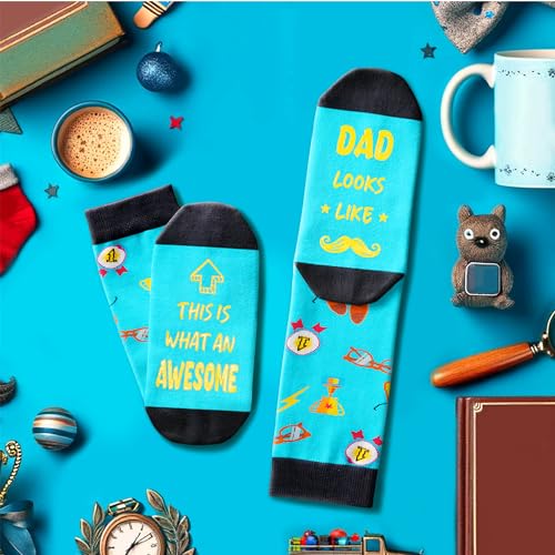 Gifts For Dad From Daughter Son, Unique Fathers Day Gift Ideas, Fathers Day Socks Funny Dad Socks