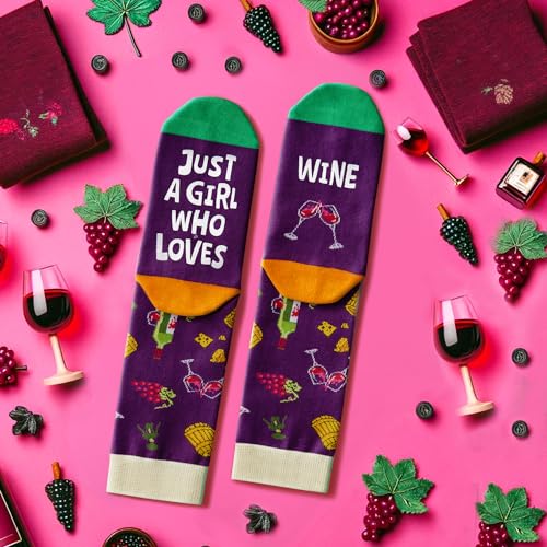 Crazy Wine Gifts for Women Teen Girls, Wine Socks for Wine Lovers, Drinking Gifts Drink Lover Gifts