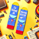 Crazy Guitar Gifts for Boys Girls, Guitar Lovers Gifts Novelty Funny Socks for Kids, Music Band Gifts for Guitar Players