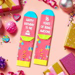 16th Birthday Gifts for 16 Year Old Girl Boy, 16 Year Old Birthday Gift Ideas, Sweet 16 Gifts for Girls, Happy Birthday Socks for 16 Years