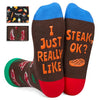 Unisex Steak Socks Meat Socks, Meat Gifts For Men Women, Steak Gifts Gifts For Steak Lovers