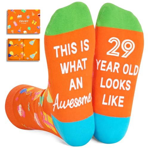 29 Year Old Girl Boy Gifts, Gifts for 29 Year Old Woman Man Female Male, Birthday Socks for Her Him