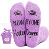 Cool 2024 Graduation Gifts for Her, Inspirational Congratulations Grad Last Day of School Gifts, Novelty Fuzzy Graduation Socks