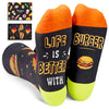 Burger Socks Hamburger Cheeseburger Socks, Food Lover Gifts, Life Is Better With Burgers