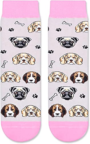 Crazy Socks Kids Dog Socks Girls, Funny Gifts for Girls 7 to 10 Years