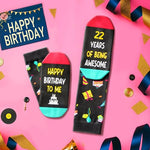 22nd Birthday Gifts for 22 Year Old Woman Man, Best Gifts for 22 Year Old Male Female, Birthday Socks