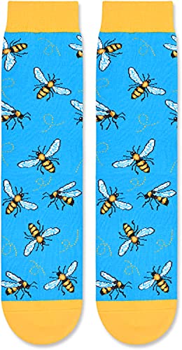 Gender-Neutral Bee Gifts, Unisex Bee Socks for Women and Men, Bee Gifts Animal Socks