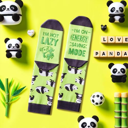 Funny Panda Gifts for Women Panda Gifts for Men, Fun Cute Panda Socks Fun Crazy Silly Socks