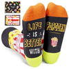 Popcorn Socks Corn Movie Socks Men Women, Popcorn Gift Movie Lovers Gift Ideas, Movie Night