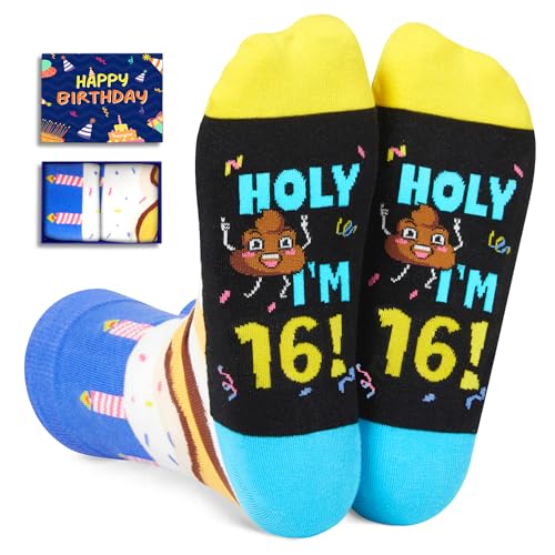 16th Birthday Gifts for 16 Year Old Boy Girl, 16 Sixteen Gifts for Boys Girls, Gifts for Teen Boys 16, Sweet 16 Socks