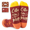 Funny Novelty Coffee Gifts Coffee Socks for Women Men, Coffee Lovers Gifts for Teens Students, Coffee Drinking Gifts