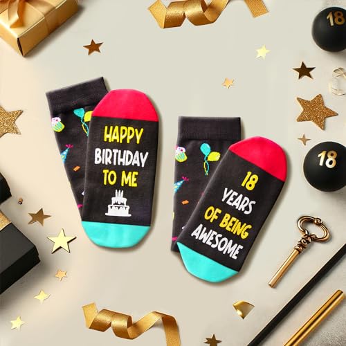 18th Birthday Gift Ideas Socks - Happy Birthday Gifts for 18 Year Old Boy Girl，Young Adult Gift Ideas