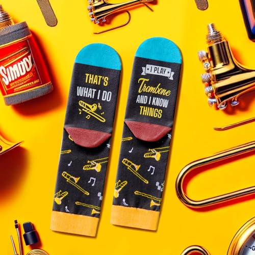 Trombone Gifts Trombone Socks For Men, Music Gifts For Musicians, Cool Gifts For Music Lovers, Music Teacher Gifts, Music Gifts For Women Men