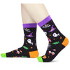 Halloween Gifts Pumpkin Gifts Men Women - Halloween Socks Pumpkin Skull Spooky Socks