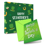 HAPPYPOP St. Patrick's Day Socks for Boy Girls - Shamrock Socks, Lucked Up Green Socks, St Patricks Day Gifts 7-9 Year Old Kid With Greeting Card