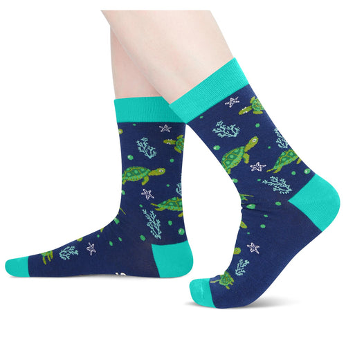 HAPPYPOP Turtle Tortoise Gifts for Teen Boys - Ocean Animal Lover Gifts for Adult, Turtle Socks Kids 13-18 Years