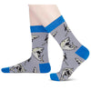 HAPPYPOP Silly Shark Socks for Kids - Crazy Boys Birthday Shark Gifts, Greeting Card Socks Kids 7-9 Years