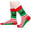 Christmas Gifts Stocking Socks for Women - Secret Santa Socks Black Elf Socks for Men, Xmas Stocking Stuffers for Mom Dad