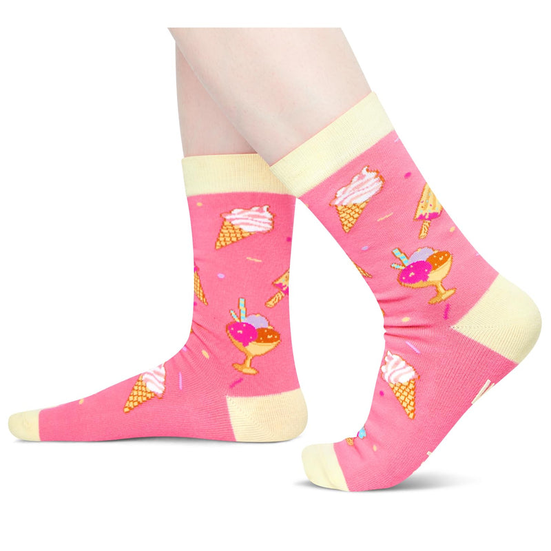 HAPPYPOP Ice Cream Gifts For Women, Ice Cream Gifts for Teens Ice Cream Socks, If You Can Read This