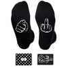 Funny Socks for Men Women - Crazy Gifts Novelty Socks Sarcastic Gifts Middle Finger Gifts Black