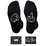 Funny Socks for Men Women - Crazy Gifts Novelty Socks Sarcastic Gifts Middle Finger Gifts Black