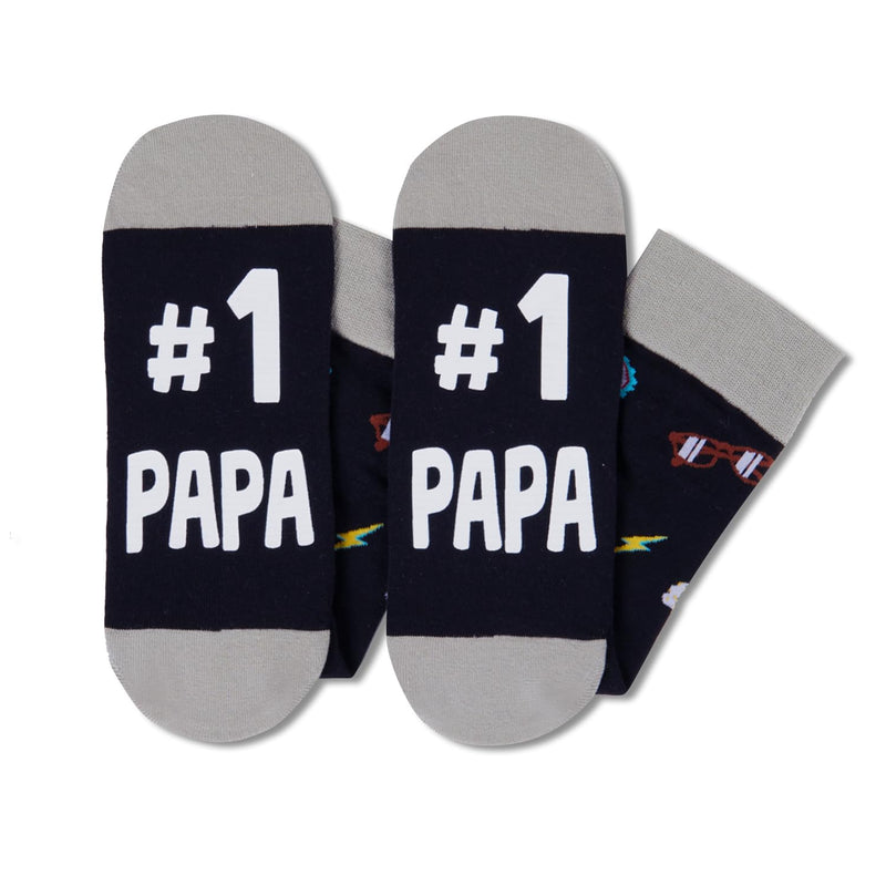 HAPPYPOP Best Dad Socks From Son Daughter - Funny Dad Socks Papa Socks, Dad Birthday Gifts, Great Gifts For Dad