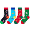 Christmas Gifts Stocking Socks For Girls Boys - Secret Santa Socks For Kids, Xmas Stocking 4 Pack