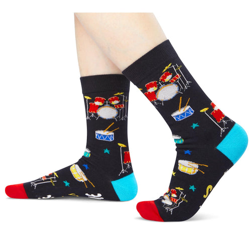 Drum Gifts for Men Women - Drummer Socks Drumming Gifts, Drumline Gifts Percussion Music Gifts