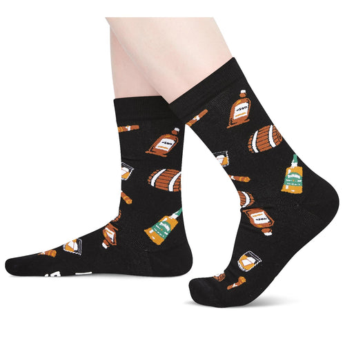 HAPPYPOP Whiskey Gifts for Men Women - Cool Gifts for Whiskey Lovers, Whiskey Socks for Drink Lovers Stocking Stuffers