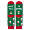 Christmas Gifts Stocking Socks for Women Men - Xmas Stocking Stuffers for Teens, Secret Santa Snowmen Socks for Dad 2 Pack