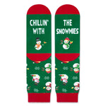 Christmas Gifts Stocking Socks for Women Men - Xmas Stocking Stuffers for Teens, Secret Santa Snowmen Socks for Dad 2 Pack