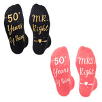 HAPPYPOP 50Th Wedding Anniversary Socks - Anniversary Socks For Him Her Couple, 50Th Anniversary Socks For Husband Wife, Cool Gifts Socks For Couples