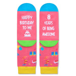 8th Birthday Gifts Ideas Socks - Gifts for Eight Year Old Girls Boys, Gifts for Girls Boys Age 8, Presents for 8 Year Olds 2 Pack