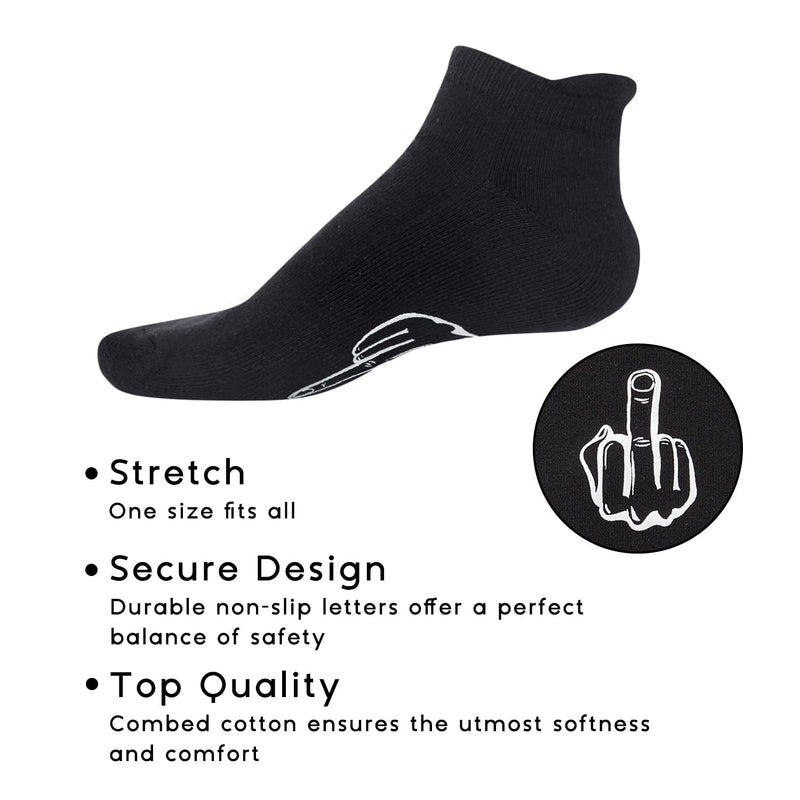 Funny Socks for Men Women - Crazy Gifts Novelty Socks Sarcastic Gifts Middle Finger Gifts Black