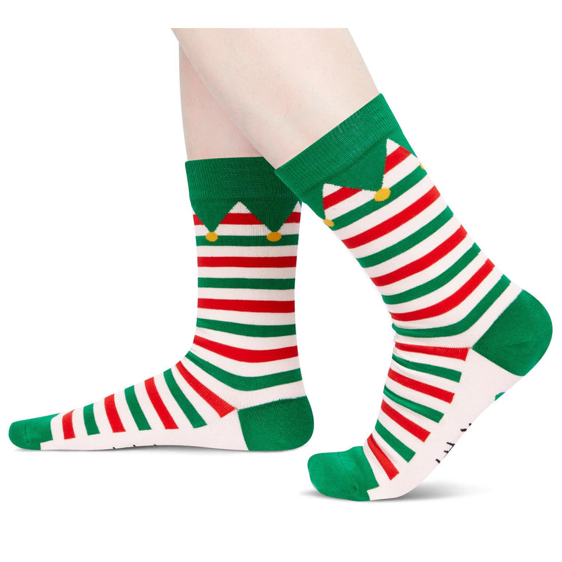 Christmas Gifts Stocking Socks for Mom Dad - Elf Socks Xmas Stocking Stuffers for Teen Boys Girls