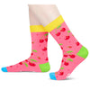 Cherry Gifts for Women Teen Girls - Cute Cherry Socks for Cherry Lovers, Valentine's Day Fruit Gifts, Novelty Fruit Socks for Girls, Funny Socks