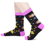 Funny Fuck Off Socks - Funky Cotton Novelty Casual Crew Socks For Women Men Dress Tube Stocking Christmas Gifts