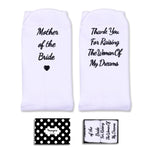 Mother of The Bride Gifts, Wedding Gifts Mother in Law, Thank You Gifts for Mom, Mother of The Bride Socks Wedding