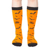 Halloween Gifts for Kids - Orange Halloween Knee High Socks for 10-12 Years Boys Girls, Bat Socks for Preteen