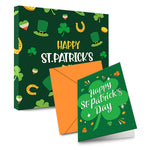 HAPPYPOP St. Patrick's Day Socks for Boy Girls - Shamrock Socks, Lucky Squad Green Socks, St Patricks Day Gifts 7-9 Year Old With Greeting Card