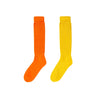 Zmart Slouch Socks for Women Girls - Scrunch Socks for Women Pack, Long High Tube High Socks Orange Yellow 2 Pairs